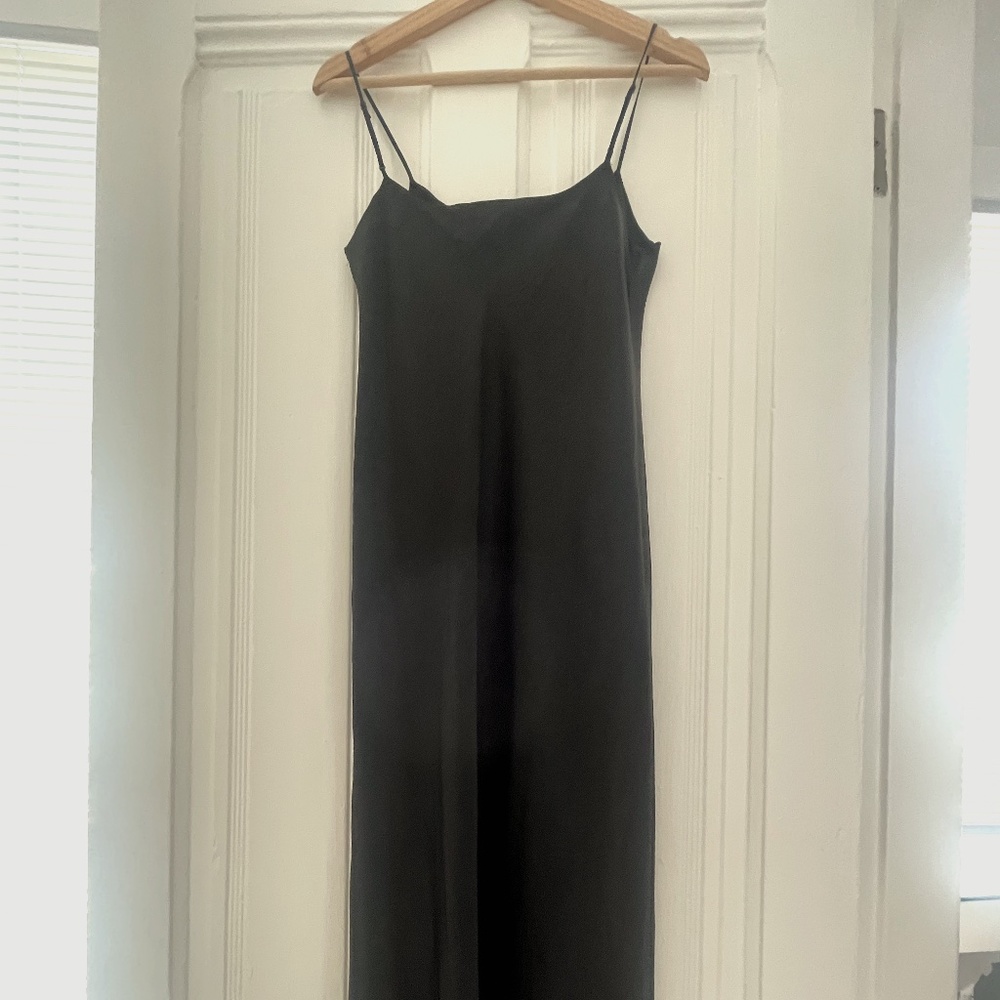 Vince Satin Midi Slipdress